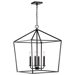 Nuvo Lighting - 60-7942 - Four Light Pendant - Emma - Matte Black