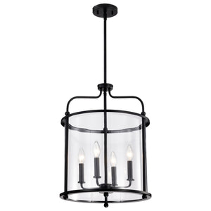 Nuvo Lighting - 60-7946 - Four Light Pendant - Yorktown - Matte Black