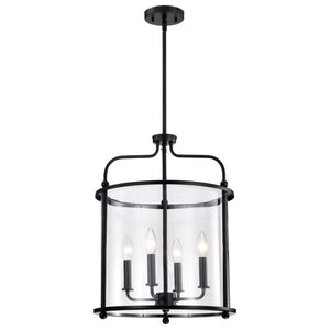 Nuvo Lighting - 60-7946 - Four Light Pendant - Yorktown - Matte Black