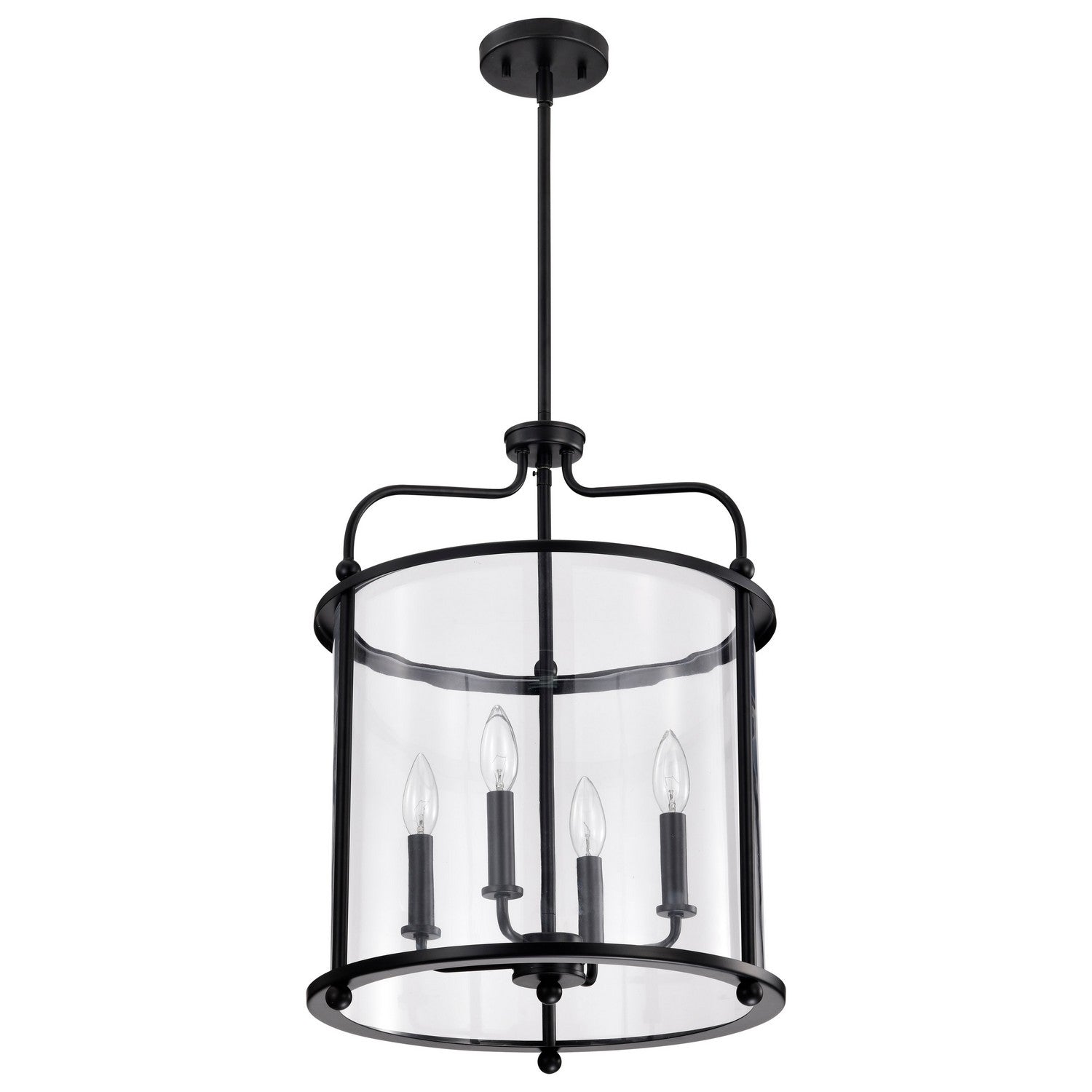 Nuvo Lighting - 60-7946 - Four Light Pendant - Yorktown - Matte Black