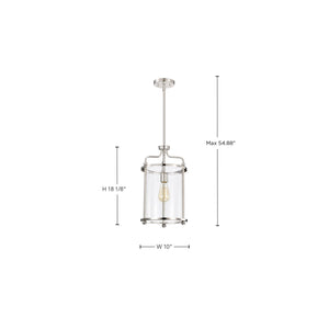 Nuvo Lighting - 60-7955 - One Light Pendant - Yorktown - Polished Nickel