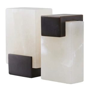 Arteriors - ATC03 - Bookends, Set of 2 - Tolliver - White