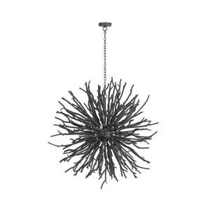 Arteriors - DLS01 - Eight Light Chandelier - Finch - Dark Gray Wash