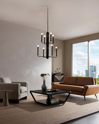 Arteriors - DMI04 - Eight Light Chandelier - Walden - Graphite