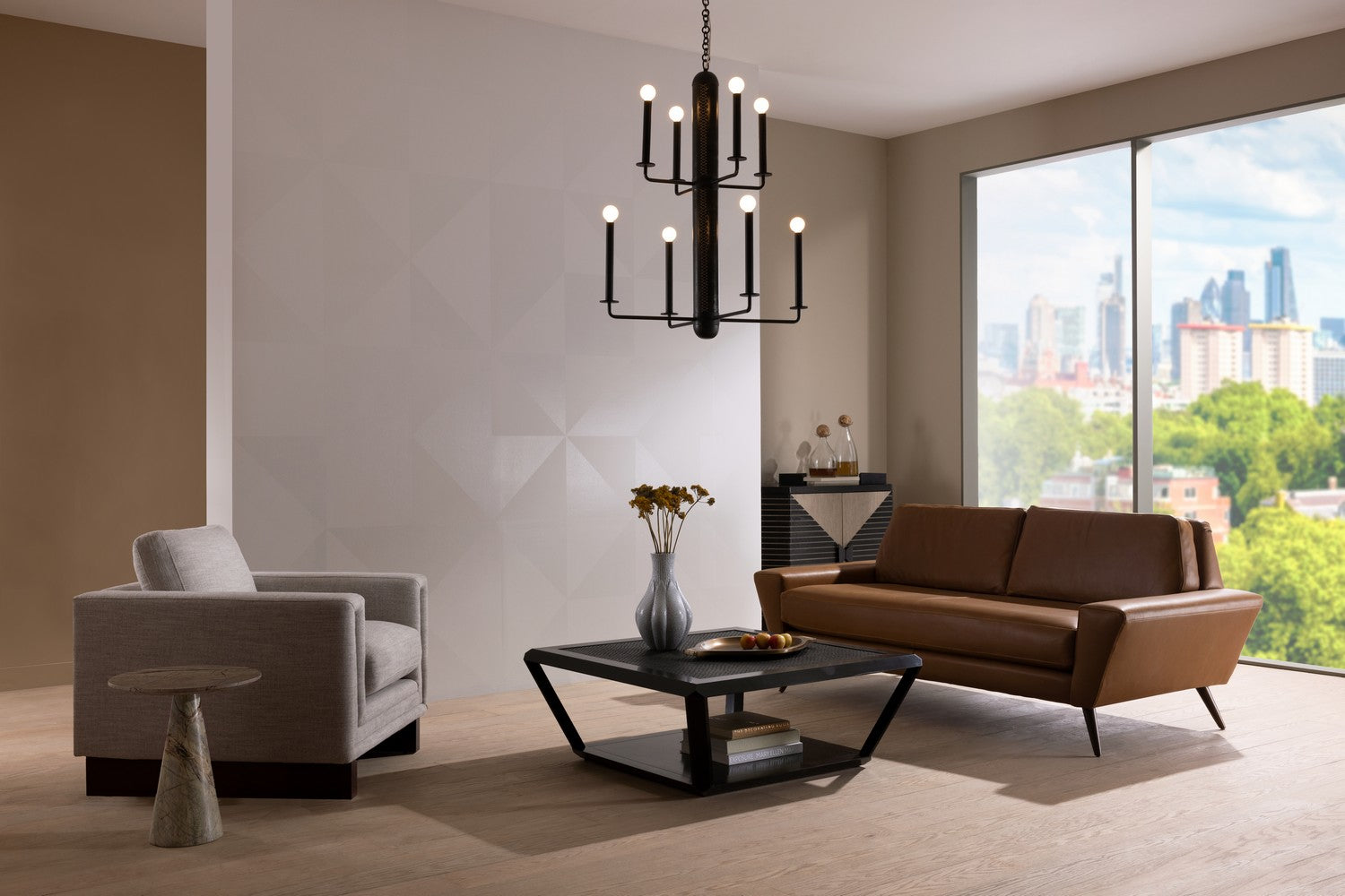 Arteriors - DMI04 - Eight Light Chandelier - Walden - Graphite