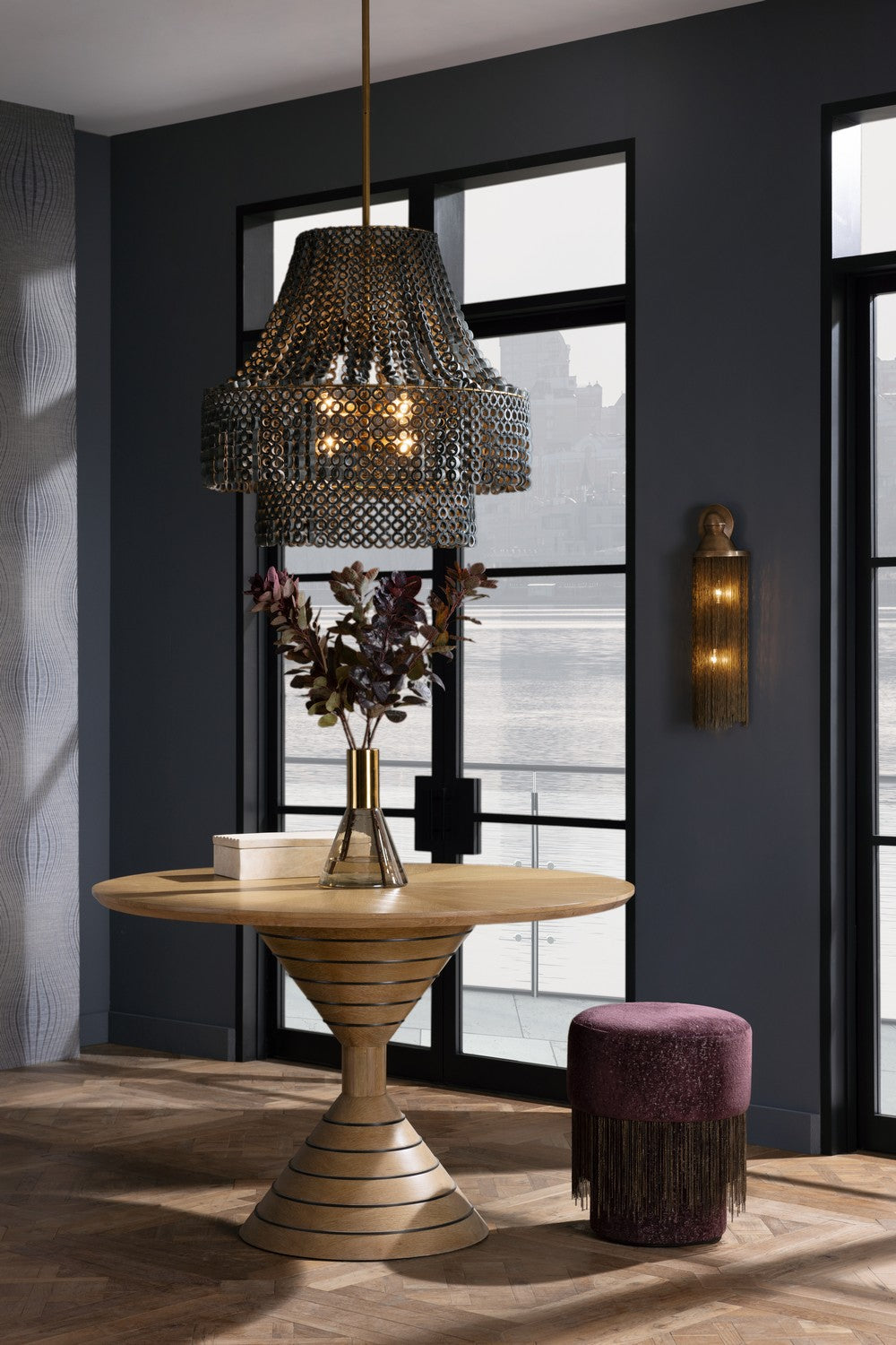 Arteriors - DMS02 - Eight Light Chandelier - Hannie - Gray Wash