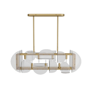 Arteriors - DRI01 - Seven Light Chandelier - Tilley - Antique Brass