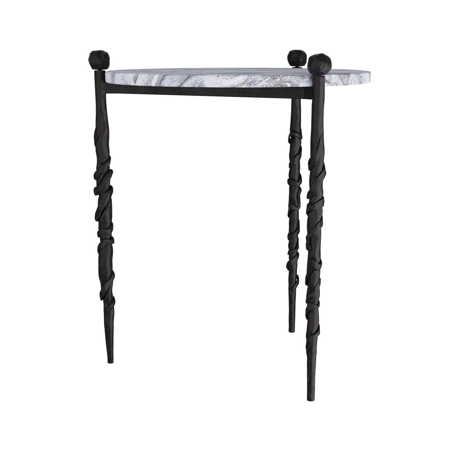 Arteriors - GDFEI03 - End Table - Blackthorn - Galaxy Marble/Blackened Iron