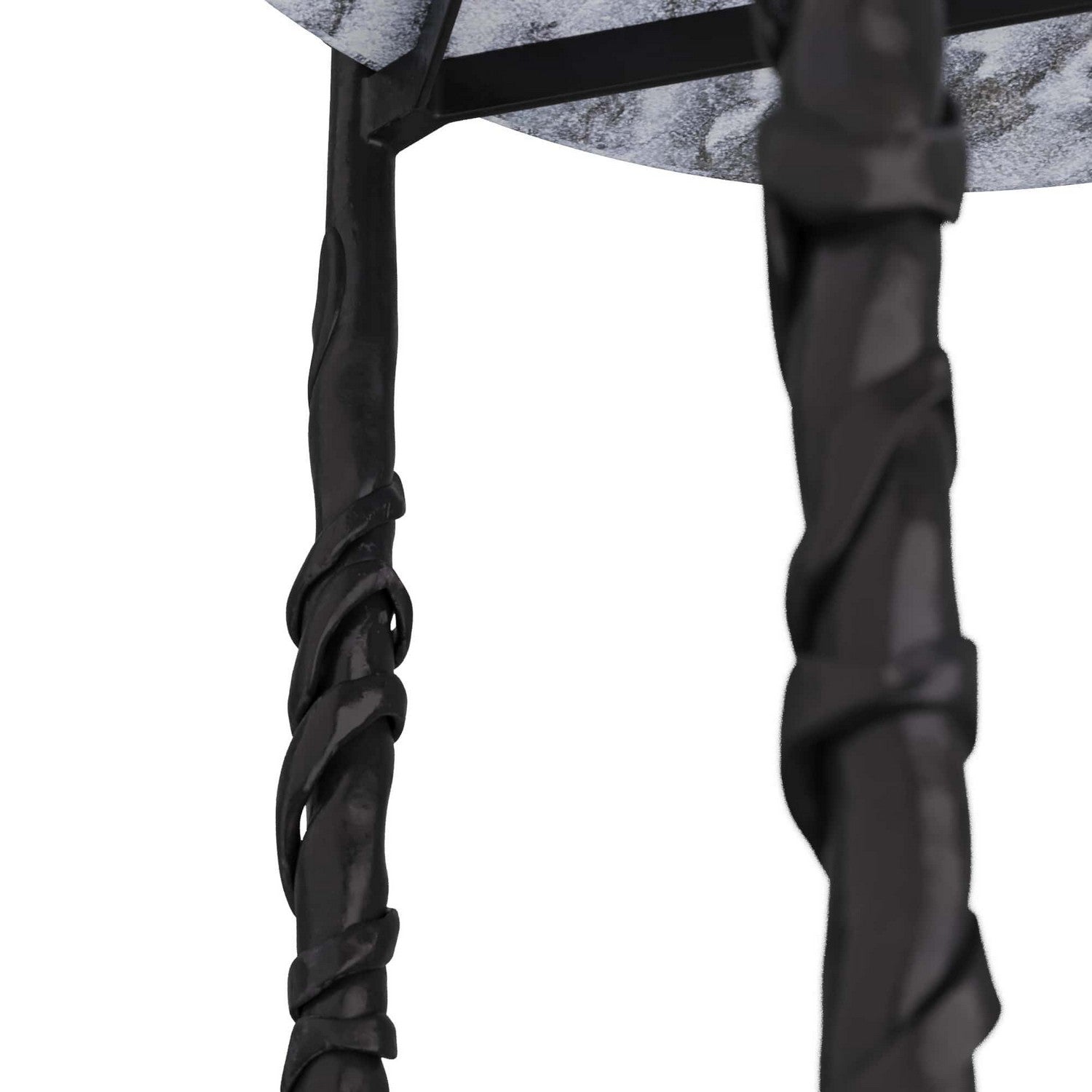 Arteriors - GDFEI03 - End Table - Blackthorn - Galaxy Marble/Blackened Iron