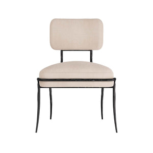 Arteriors - GDFRI01 - Chair - Mosquito - Natural Linen/Blackened Iron