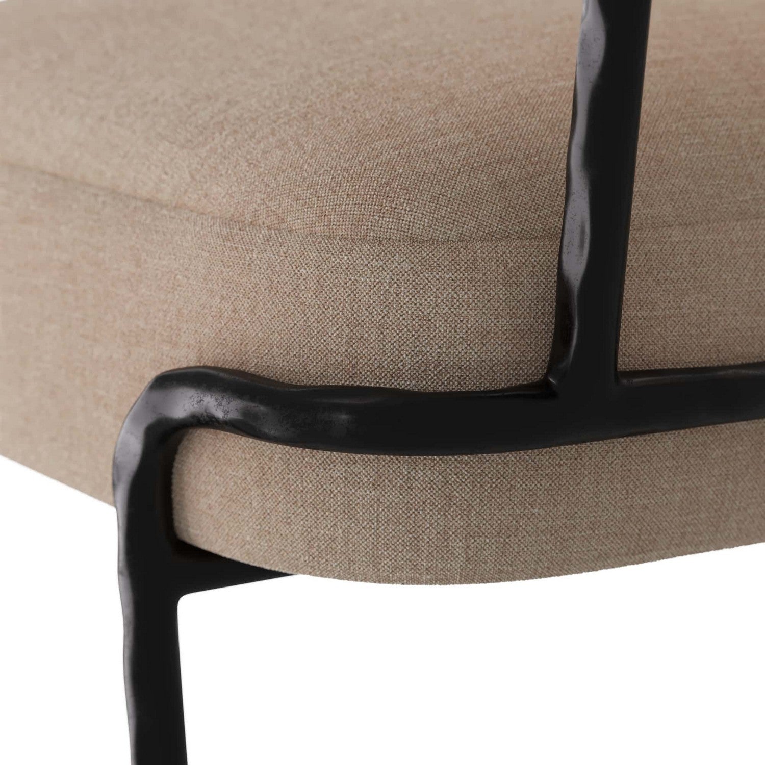 Arteriors - GDFRI01 - Chair - Mosquito - Natural Linen/Blackened Iron