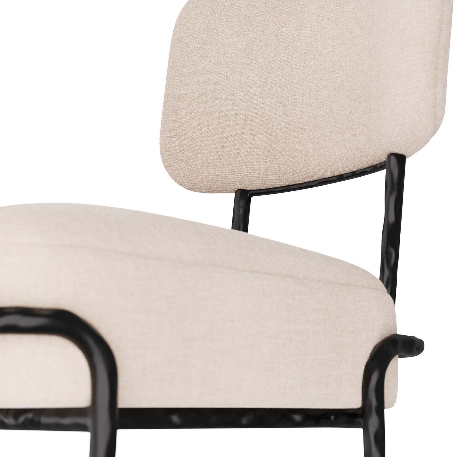 Arteriors - GDFRI01 - Chair - Mosquito - Natural Linen/Blackened Iron