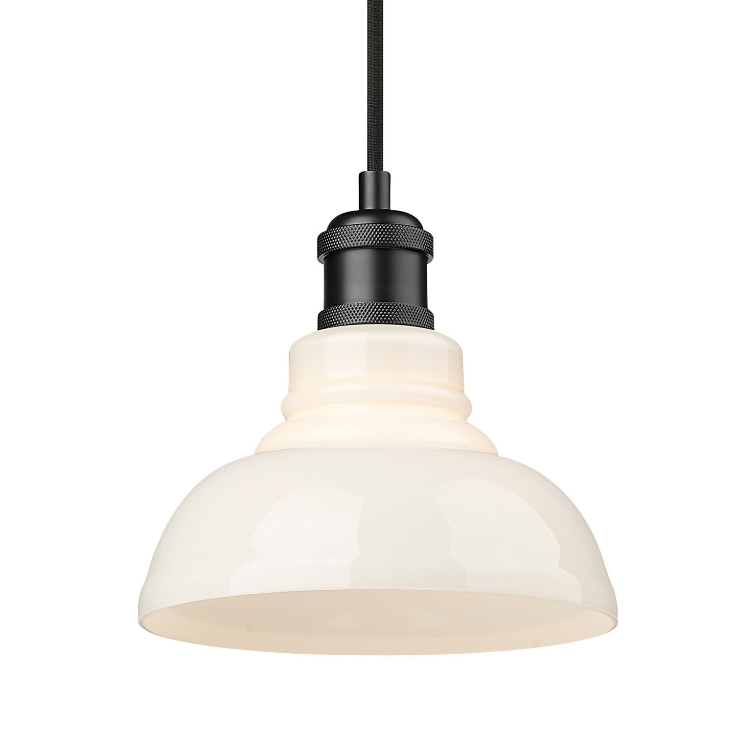 Golden - 0305-S BLK-VMG - One Light Pendant - Carver BLK - Matte Black