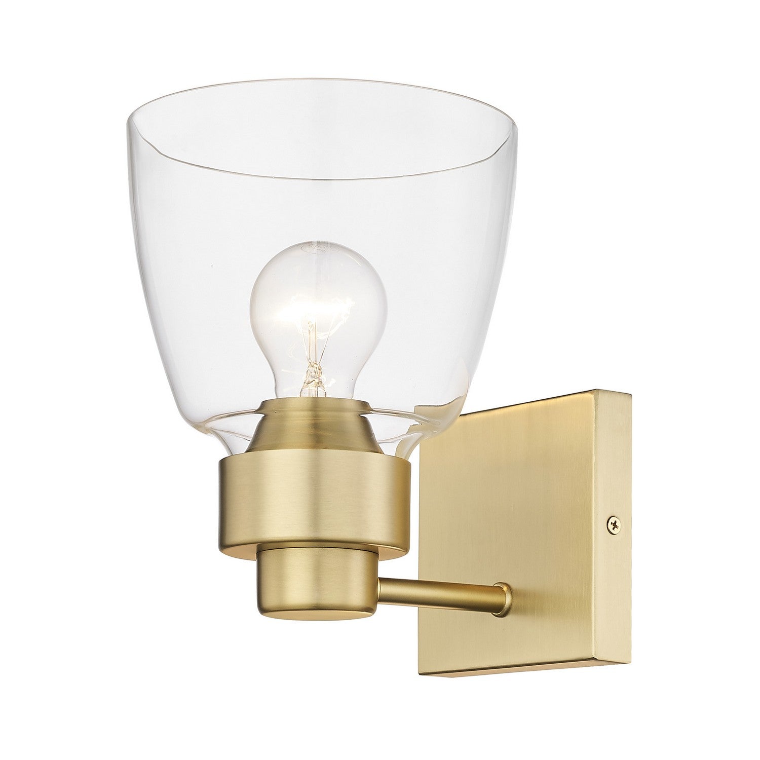 Golden - 0314-1W BCB-CLR - One Light Wall Sconce - Remy BCB - Brushed Champagne Bronze