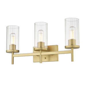 Golden - 7011-BA3 BCB-CLR - Three Light Bath Vanity - Winslett BCB - Brushed Champagne Bronze