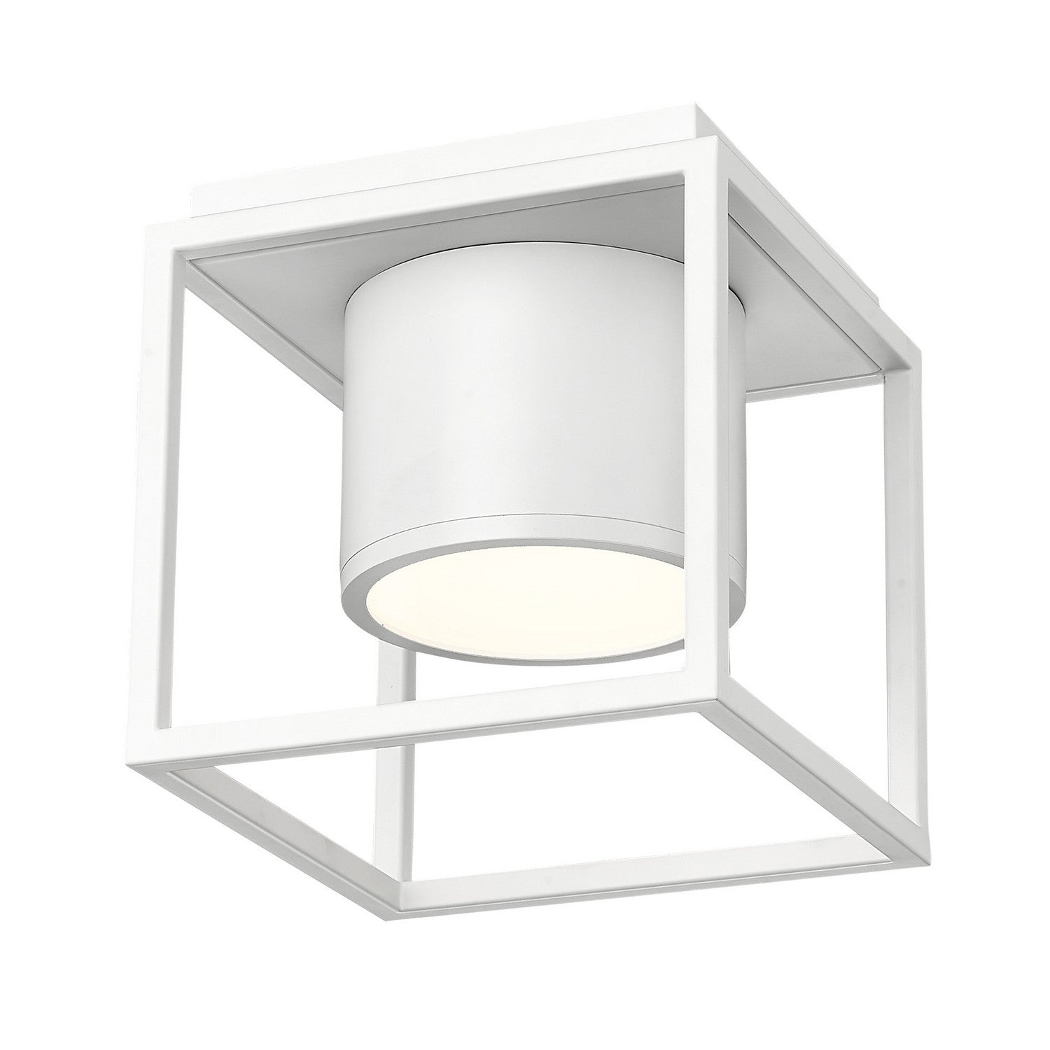 Golden - 9092-FM7 WHT-WHT - LED Flush Mount - Desmond WHT - Matte White