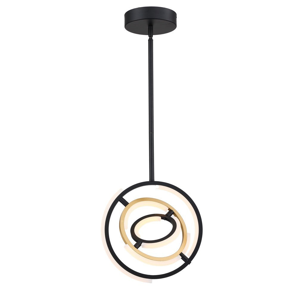 Artcraft - AC6742BB - LED Pendant - Trilogy - Black and Gold