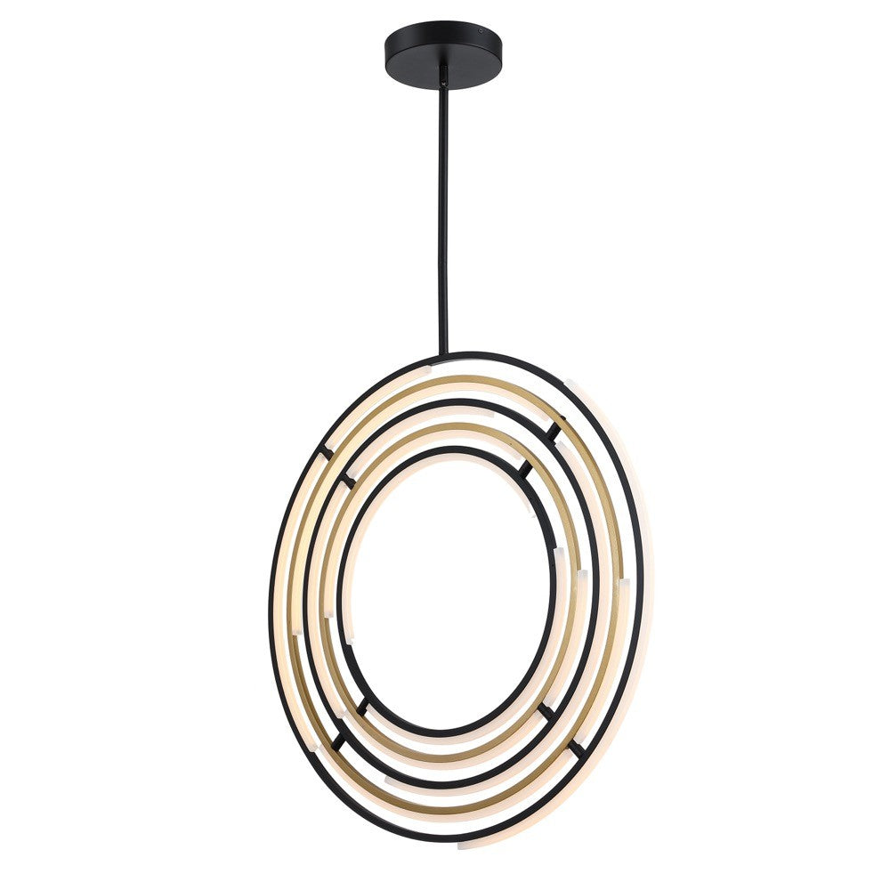 Artcraft - AC6746BB - LED Pendant - Trilogy - Black and Gold