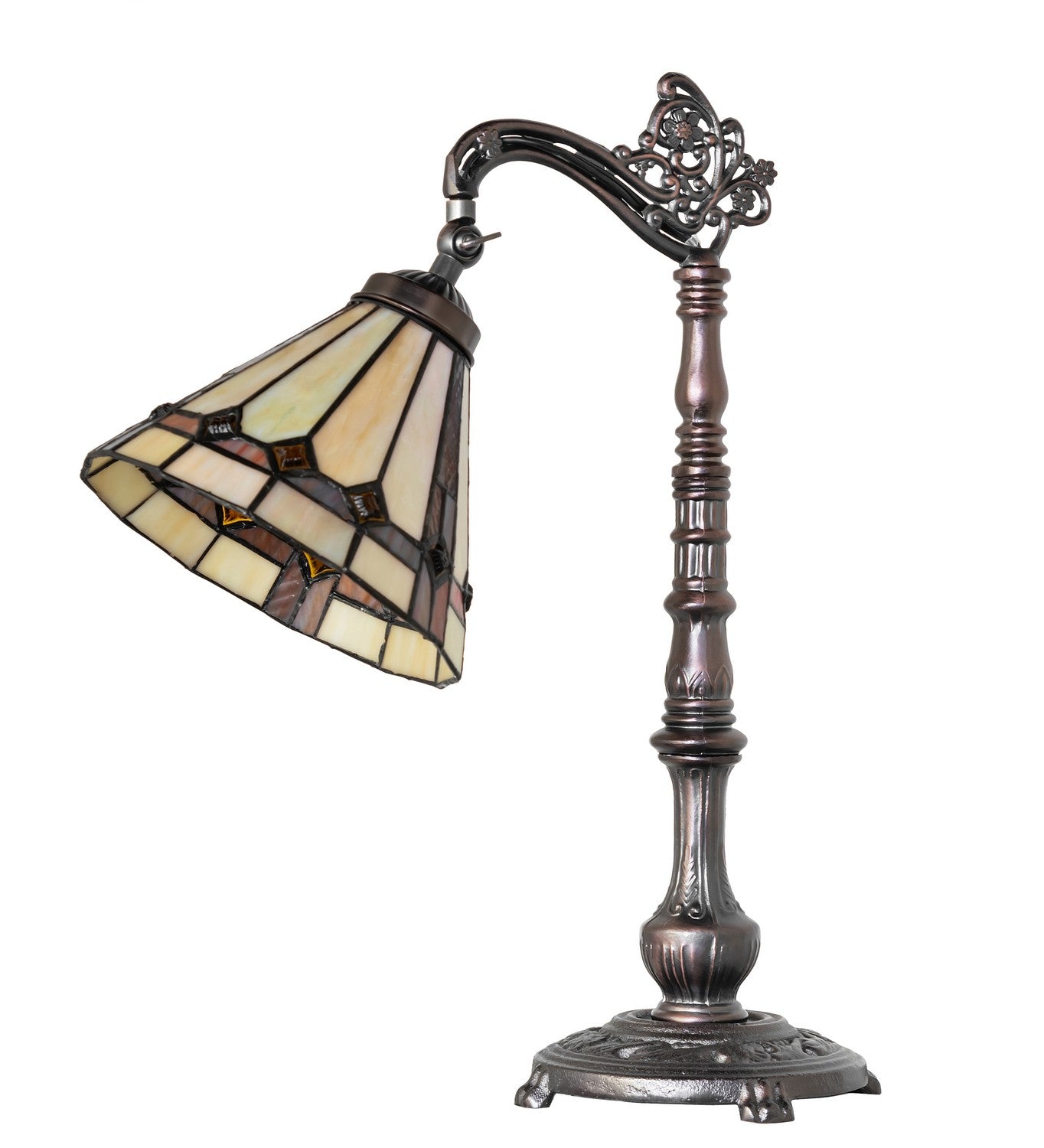 Meyda Tiffany - 244793 - One Light Table Lamp - Belvidere - Mahogany Bronze