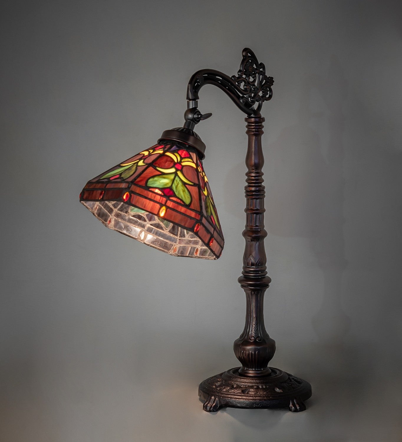 Meyda Tiffany - 244794 - One Light Table Lamp - Middleton - Mahogany Bronze