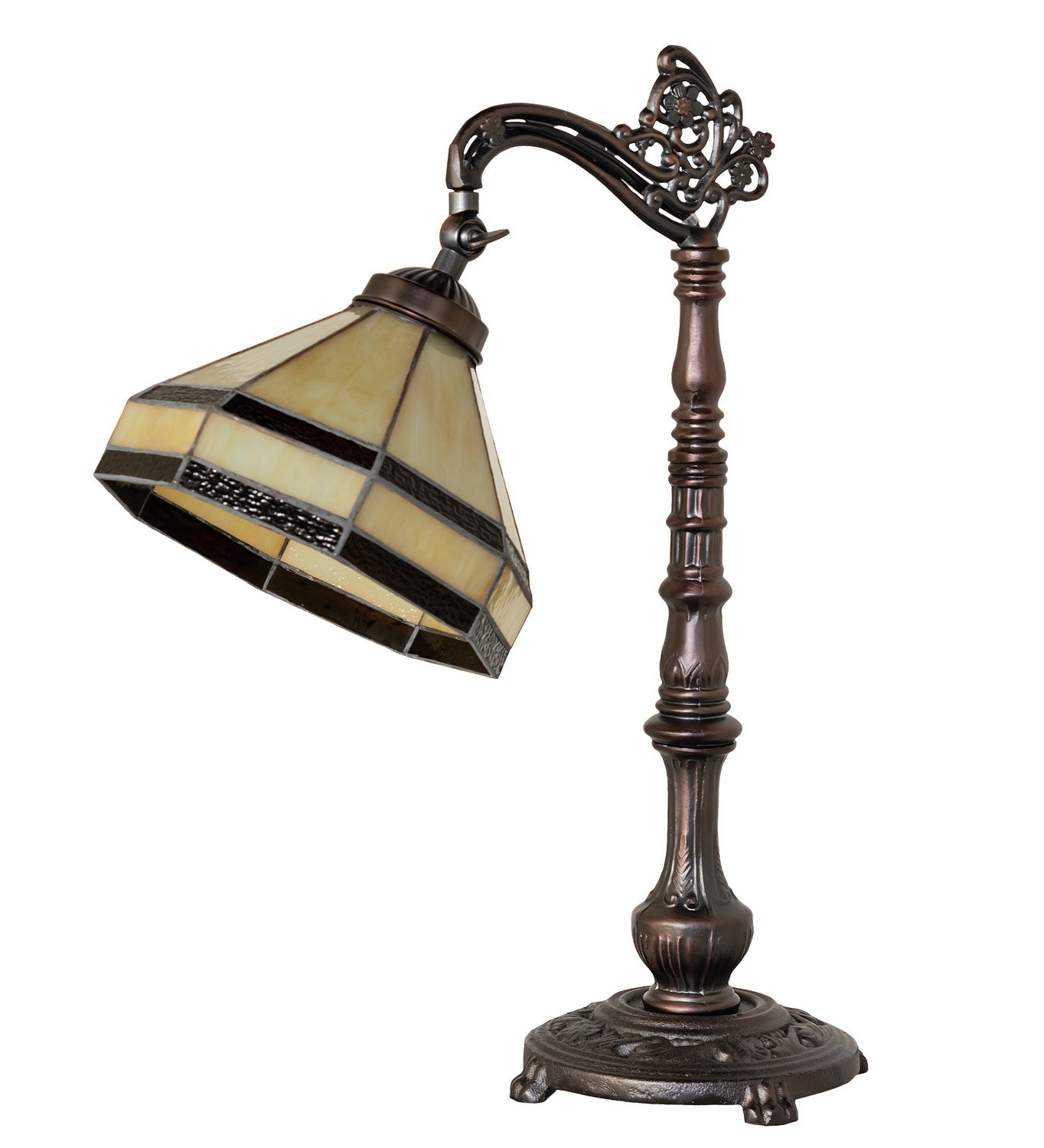 Meyda Tiffany - 244795 - One Light Table Lamp - Topridge - Mahogany Bronze