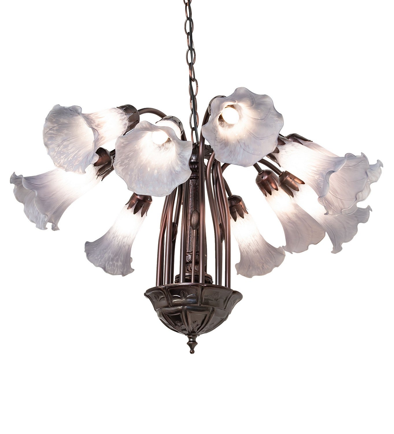 Meyda Tiffany - 251601 - 12 Light Chandelier - Gray - Mahogany Bronze