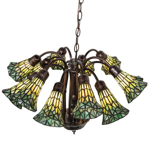 Meyda Tiffany - 251606 - 12 Light Chandelier - Stained Glass - Mahogany Bronze