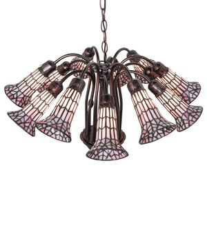 Meyda Tiffany - 251607 - 12 Light Chandelier - Stained Glass Pond Lily - Mahogany Bronze