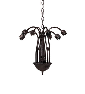 Meyda Tiffany - 251607 - 12 Light Chandelier - Stained Glass Pond Lily - Mahogany Bronze