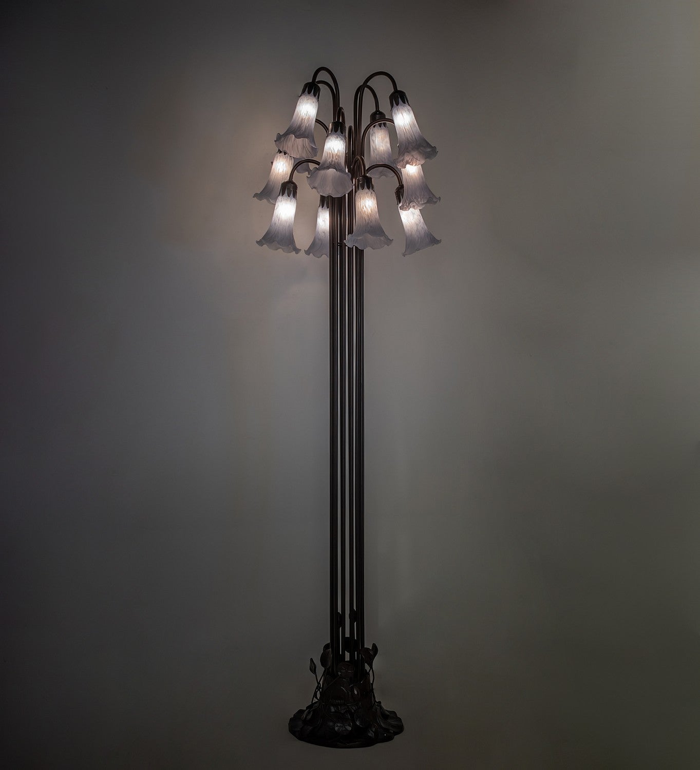 Meyda Tiffany - 251696 - 12 Light Floor Lamp - Gray - Mahogany Bronze