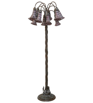 Meyda Tiffany - 262127 - 12 Light Floor Lamp - Stained Glass Pond Lily - Bronze