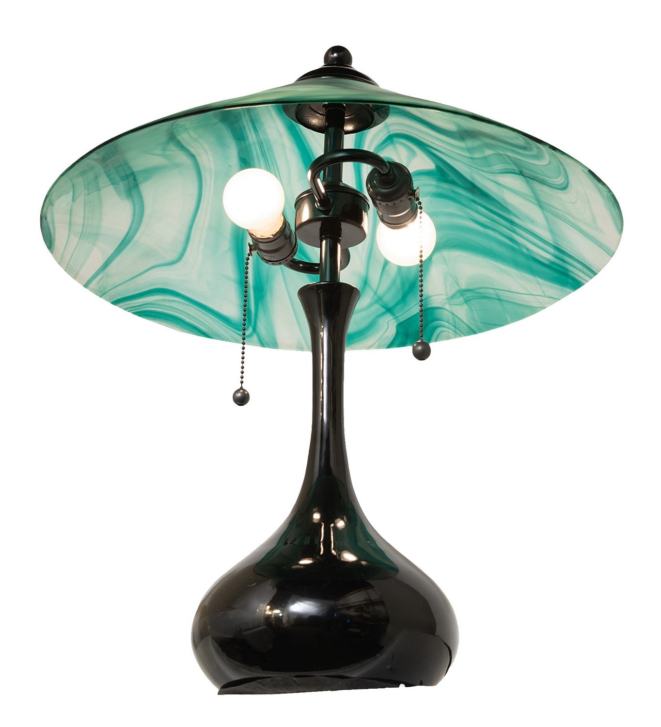 Meyda Tiffany - 267261 - Two Light Table Lamp - Metro - Black Metal