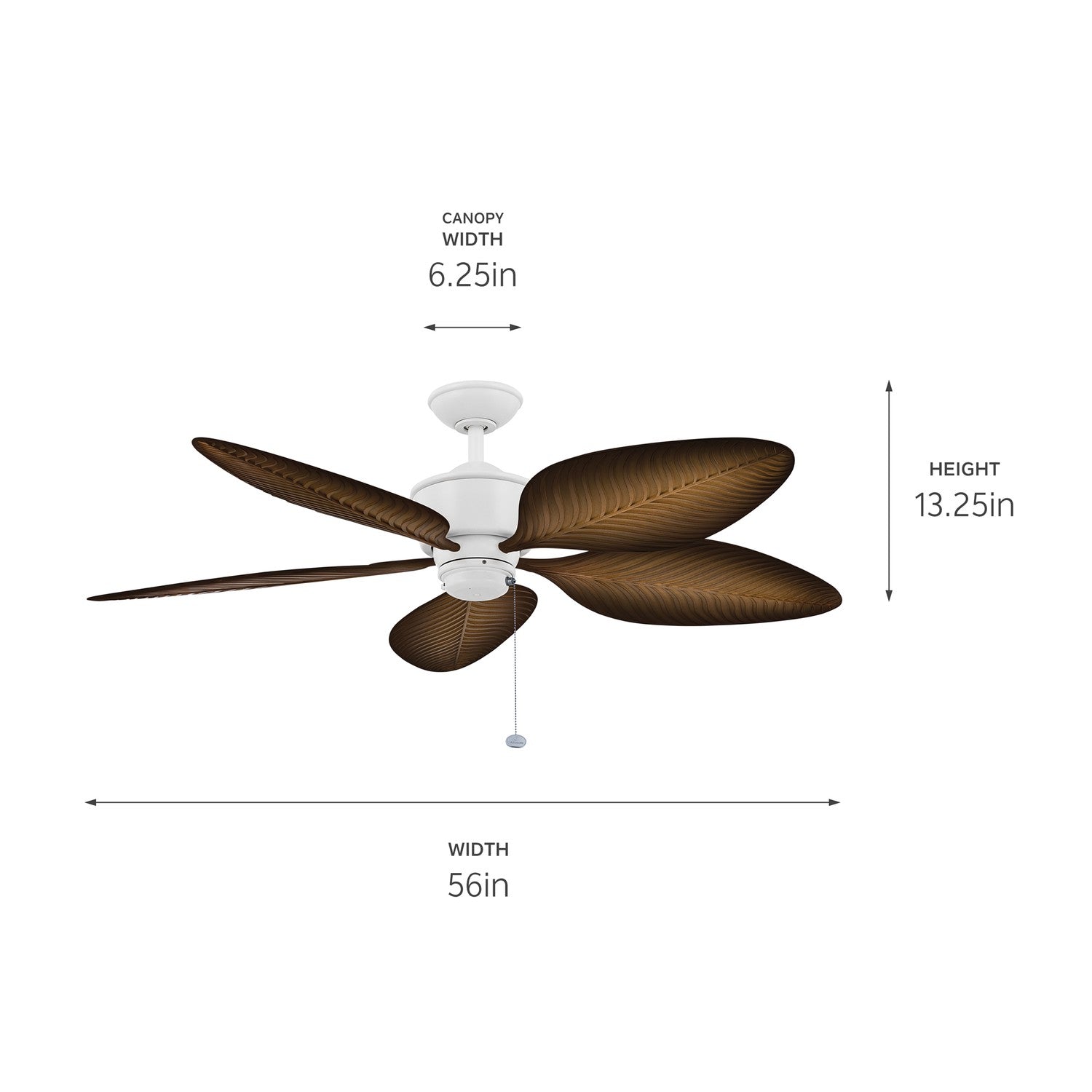 Kichler - 310095MWH - 56"Ceiling Fan - Nani - Matte White