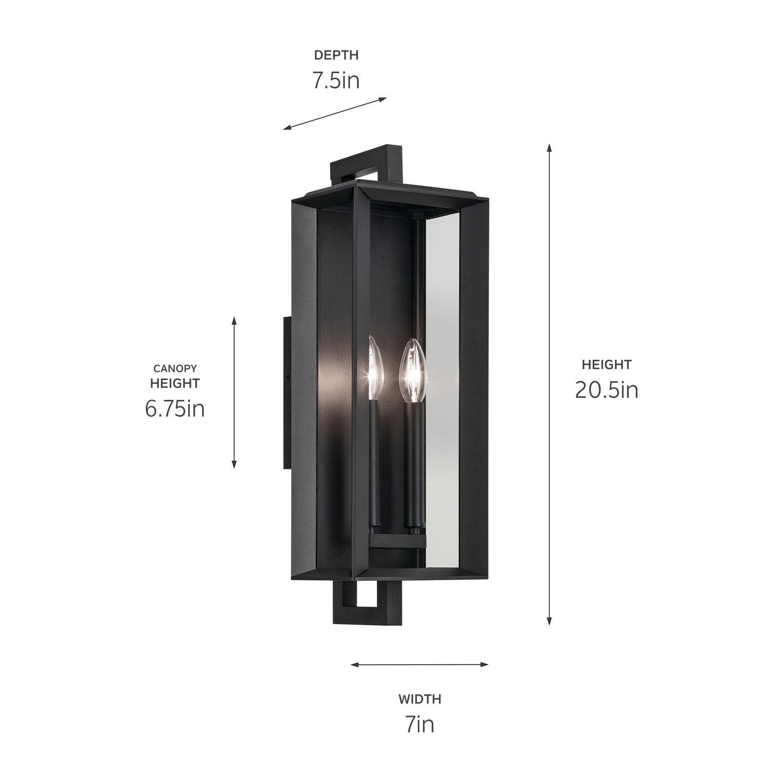 Kichler - 59132BKT - Two Light Outdoor Wall Mount - Kroft - Textured Black