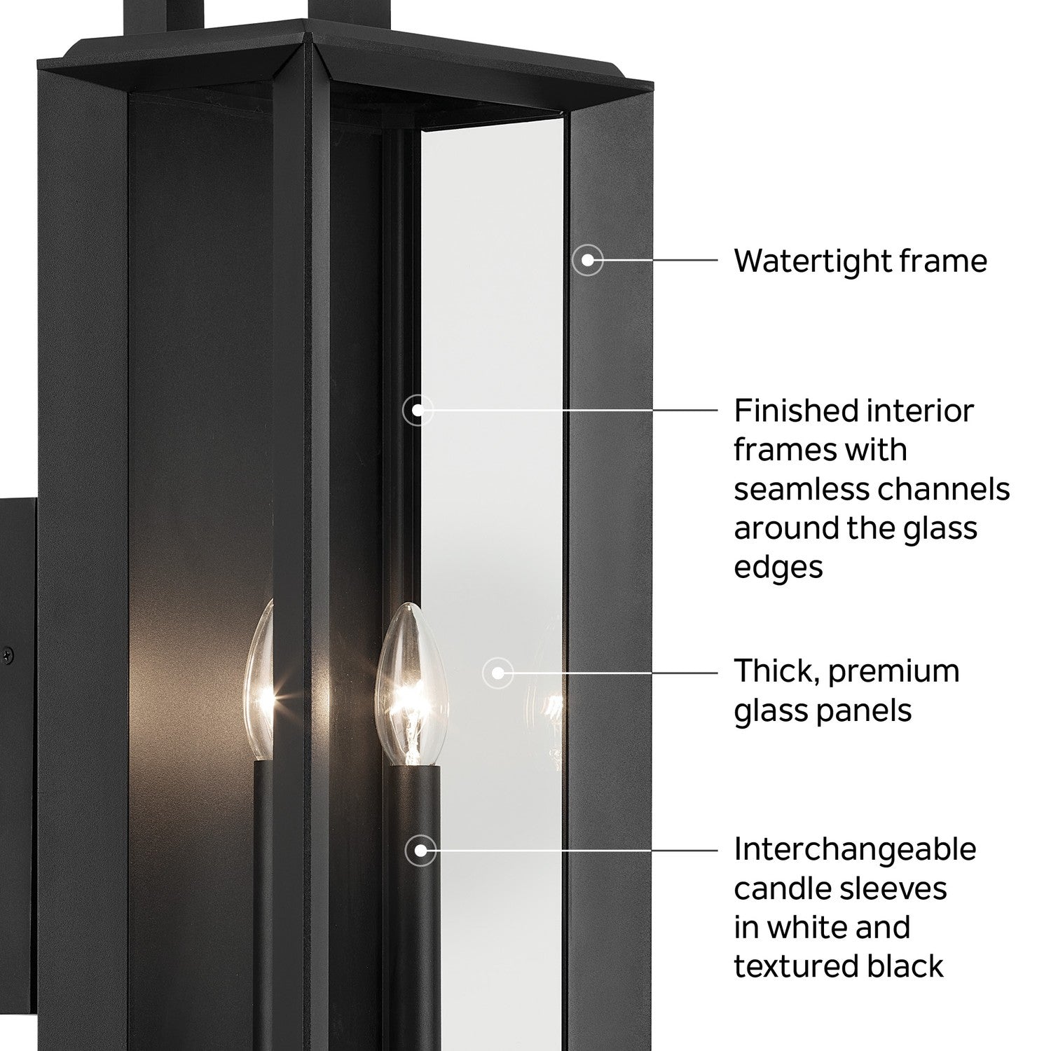Kichler - 59132BKT - Two Light Outdoor Wall Mount - Kroft - Textured Black