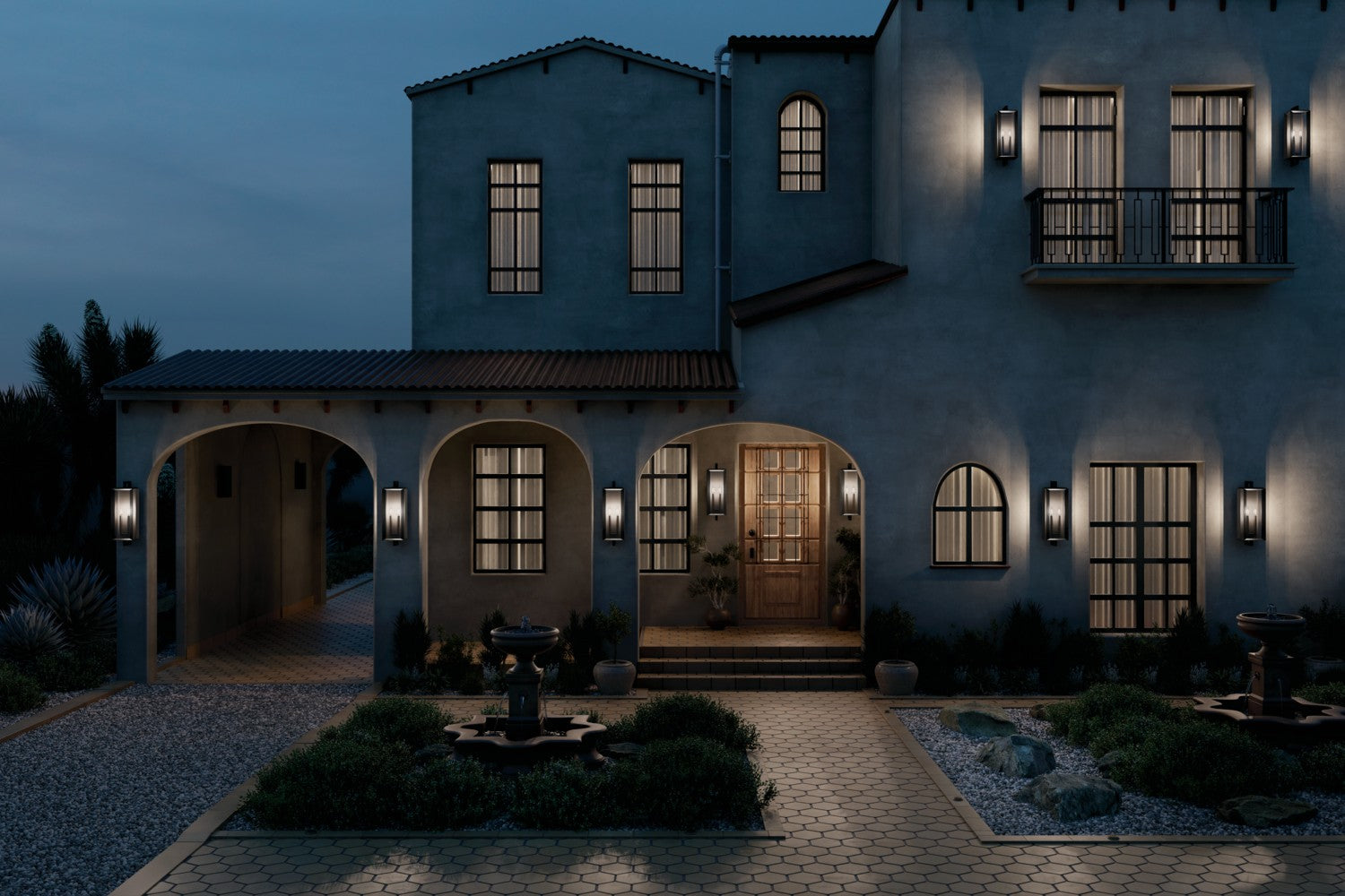 Kichler - 59134BKT - Two Light Outdoor Wall Mount - Kroft - Textured Black