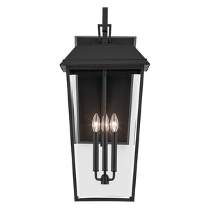 Kichler - 59121BKT - Three Light Outdoor Wall Mount - Mathus - Textured Black