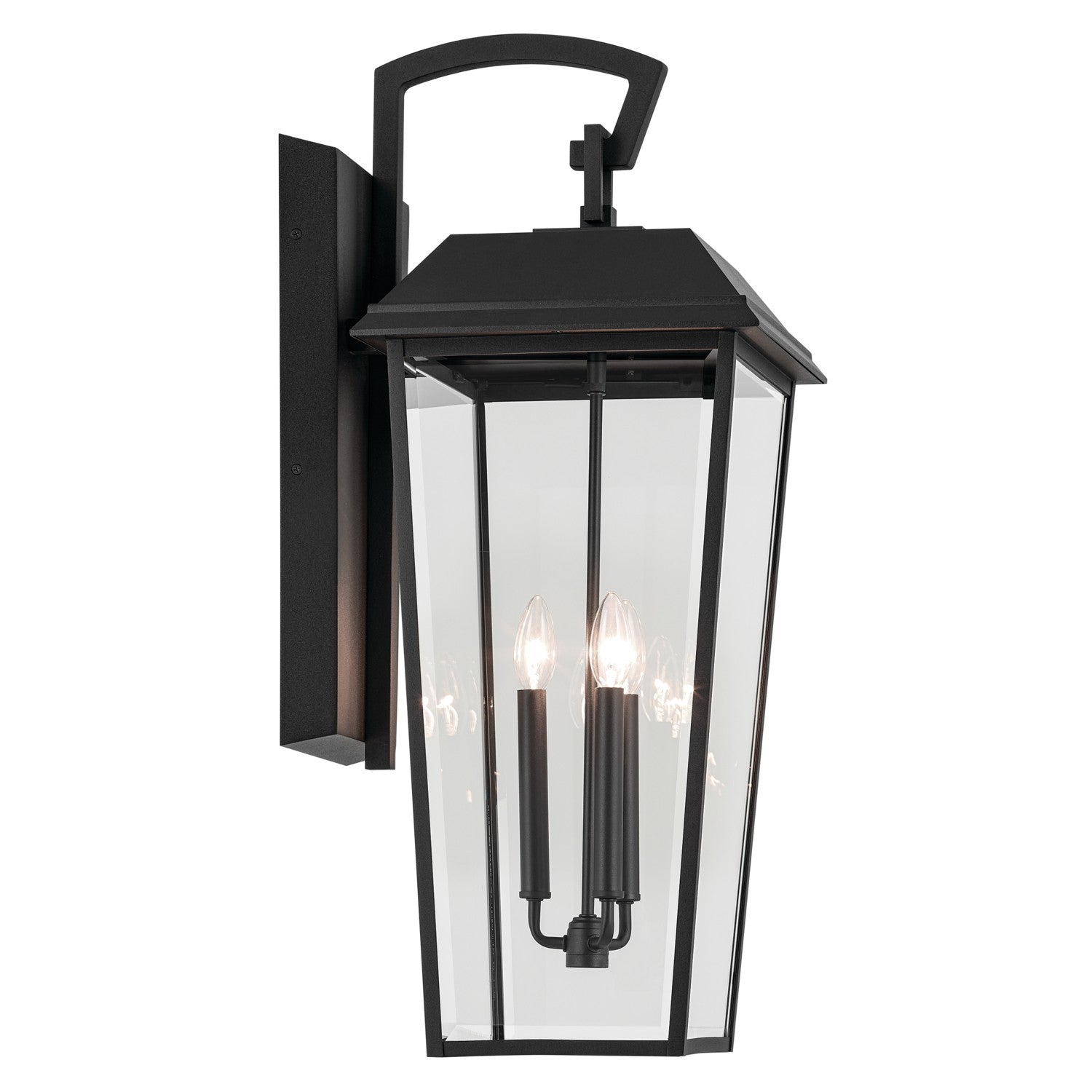 Kichler - 59121BKT - Three Light Outdoor Wall Mount - Mathus - Textured Black