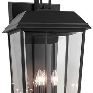 Kichler - 59121BKT - Three Light Outdoor Wall Mount - Mathus - Textured Black