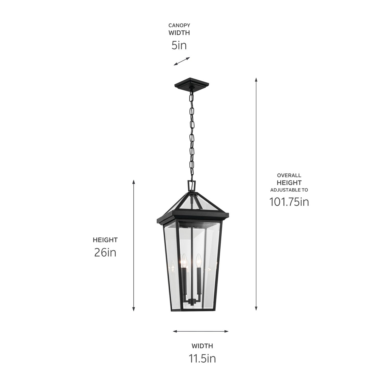 Kichler - 59130BKT - Two Light Outdoor Pendant - Regence - Textured Black