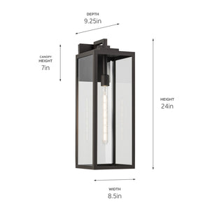 Kichler - 59113OZ - One Light Outdoor Wall Mount - Branner - Olde Bronze