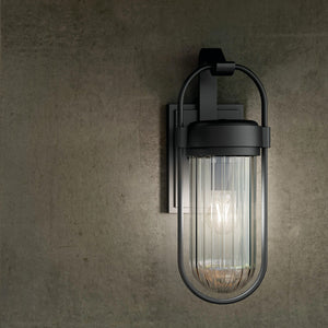 Kichler - 59124BKT - One Light Outdoor Wall Mount - Brix - Textured Black