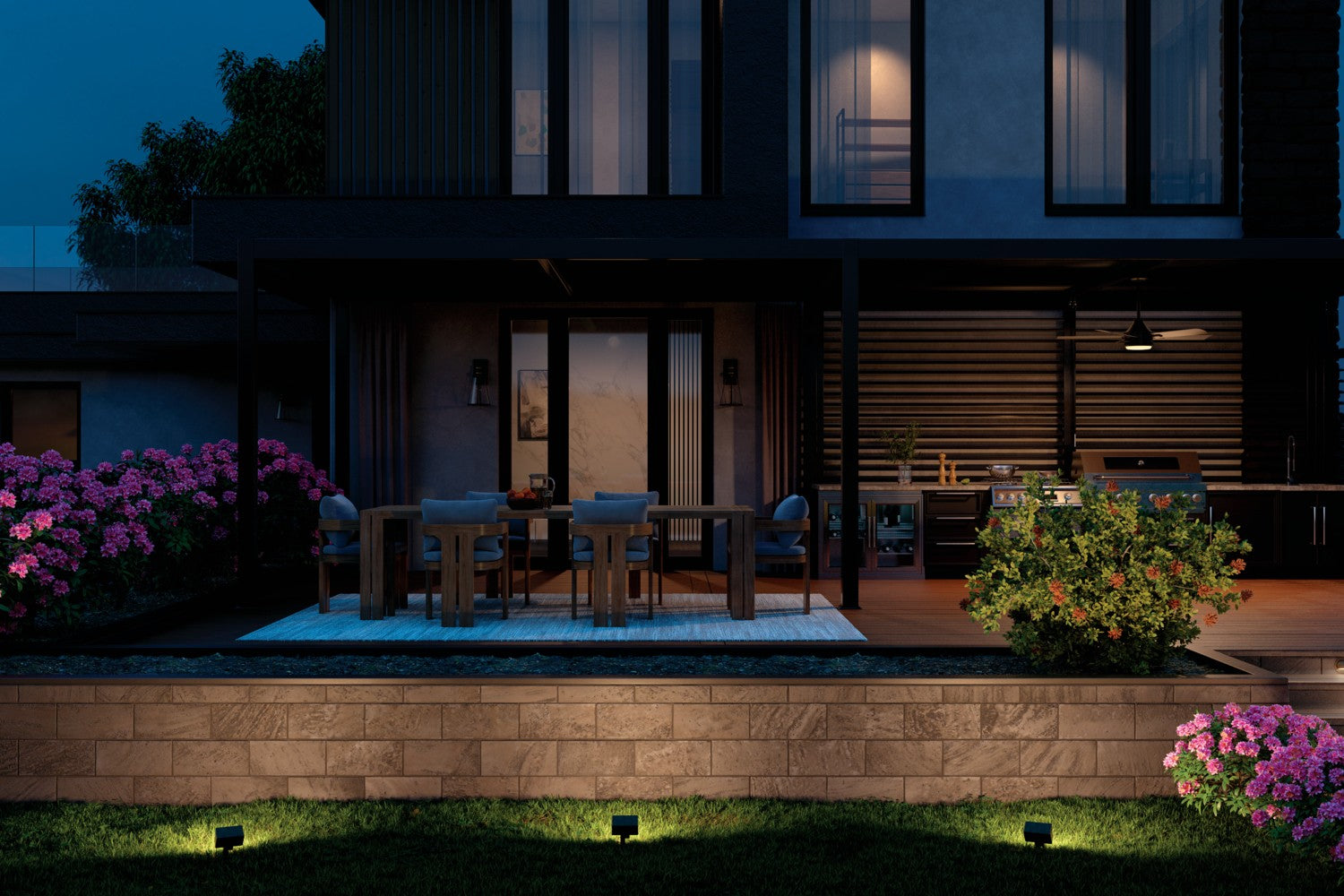 Kichler - 59147BKT - One Light Outdoor Wall Mount - Talman - Textured Black