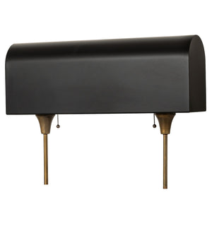 Meyda Tiffany - 229490 - Two Light Table Lamp - Nomad - Solar Black/Vintage Brass/Matte White