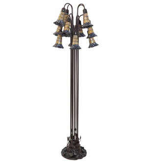 Meyda Tiffany - 251700 - 12 Light Floor Lamp - Stained Glass Pond Lily - Bronze