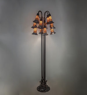 Meyda Tiffany - 251700 - 12 Light Floor Lamp - Stained Glass Pond Lily - Bronze