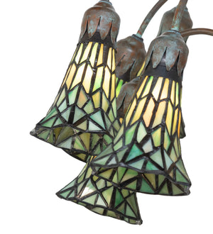 Meyda Tiffany - 262126 - 12 Light Floor Lamp - Stained Glass Pond Lily - Bronze