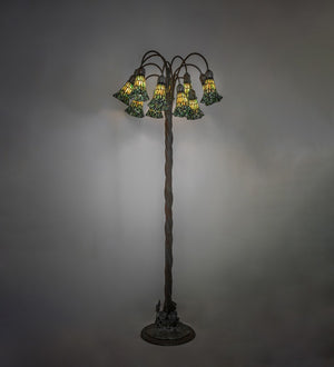 Meyda Tiffany - 262126 - 12 Light Floor Lamp - Stained Glass Pond Lily - Bronze