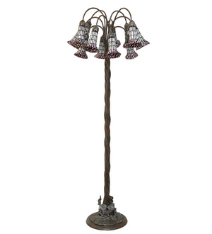 Meyda Tiffany - 262128 - 12 Light Floor Lamp - Stained Glass Pond Lily - Bronze