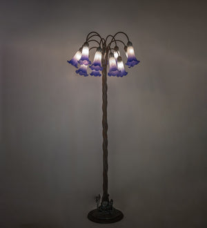 Meyda Tiffany - 262131 - 12 Light Floor Lamp - Blue/White - Bronze